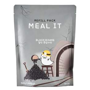 밀잇 식사대용 단백질 쉐이크 흑임자맛 리필팩, 1개, 500g