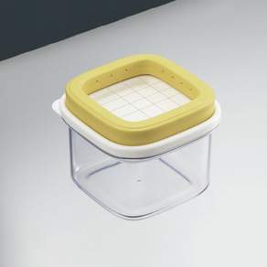 아케보노 이지 버터 커팅 케이스, 1개, 화이트 + 옐로