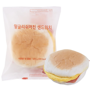 [딜라잇가든]냉동 잉글리쉬머핀 샌드위치 120g/에어프라이어 오븐 x 10개, 120g