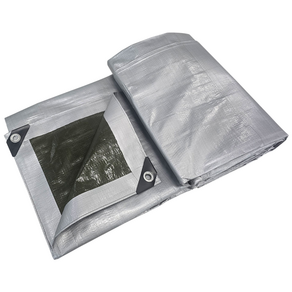 가드맨 튼튼한 양면코팅 타포린 방수포 그라운드시트, 실버+올리브