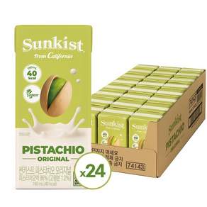 썬키스트 피스타치오 오리지널, 190ml, 24개