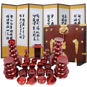 남원공방 남원 물푸레 제기세트 47P+제기함+병풍, 3개, 남원물푸레제기세트47P+제기함+병풍