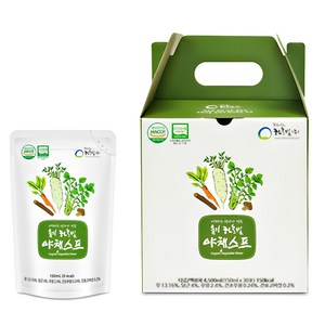 하늘빛 국내산 유기가공 야채스프 150ml 야채음료 해독쥬스 클렌즈주스 비건주스, 30개