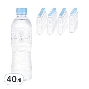 석수 무라벨 생수, 500ml, 40개