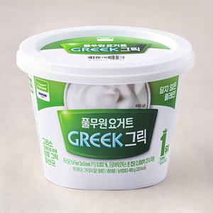 풀무원다논 그릭 달지않은 플레인 요거트, 1개, 400g