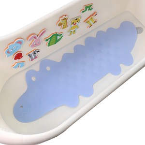 하늬통상 악어 욕조 매트, 블루, 1개