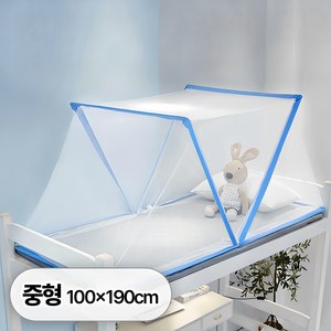 원터치 폴딩 모기장 접이식 텐트 방충망 침대 캐노피 캠핑 거실 사각 초간편 대형 차박 실내 원룸 소형 1초, R99223L(블루, 1개