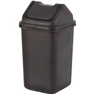 바이굿즈 정사각 종량제 휴지통 20L, 검정