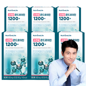 [본사출고] 뉴트리원 소연골 콘드로이친 1200 + 식약처 HACCP 인증 활력 부원료 10종, 6개, 50정