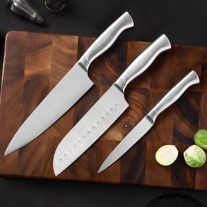 빌리빈 스테인리스 주방칼 3종 세트, 1세트, 과도 + 식도 + 산도쿠