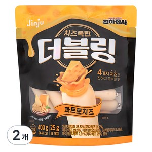 천하장사 더블링 콰트로치즈 소시지, 400g, 2개
