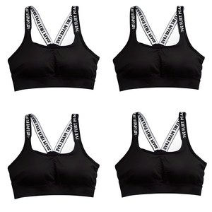 4장세트 착용감 좋은 레터링 스포츠브라