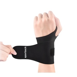 스포백 손목 보호대, 2개, 블랙