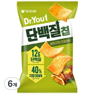 닥터유 단백질칩 버터구이 오징어맛, 60g, 6개