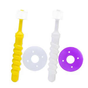 컨트리세이브 친환경 360도 유아칫솔 베이비단계 칫솔+프로텍터 2세트, 혼합색상, 1세트