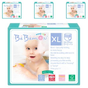 베베몬 시즌2 테일러드핏 팬티기저귀, 특대형(XL), 104매