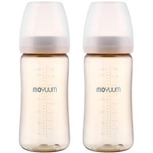 모윰 PPSU 노꼭지 올인원 젖병, 베이지, 270ml, 2개