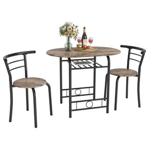 Homall 커플 식탁 의자 세트 2인용, 우드