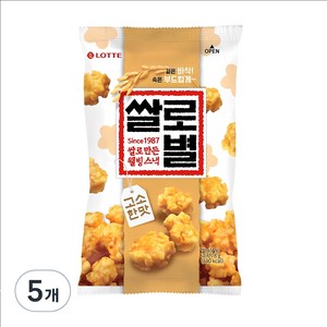 롯데웰푸드 쌀로만든 쌀로별 고소한맛, 78g, 5개