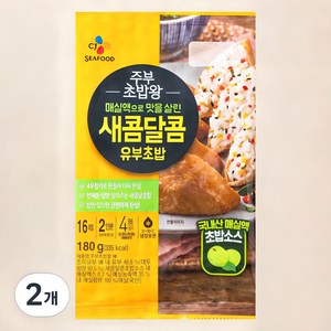 CJ씨푸드 주부 초밥왕 새콤달콤 유부초밥, 180g, 2개