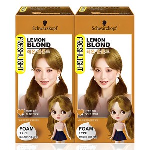 프레쉬라이트 폼 헤어 컬러 염색제, 레몬블론드, 2개