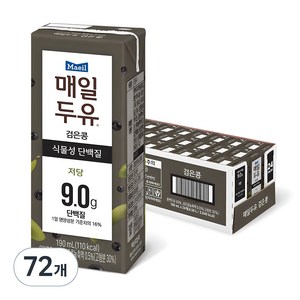 매일유업 매일두유 검은콩, 190ml, 72개