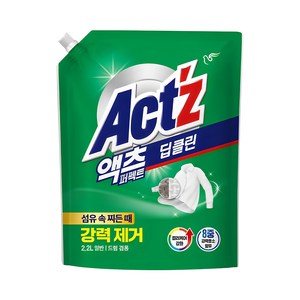 액츠 퍼펙트 딥클린 액상세제 리필, 2.2L, 1개