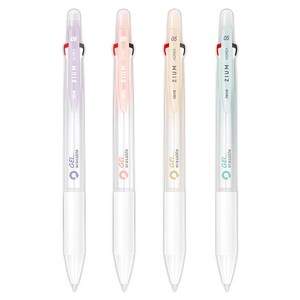 자바펜 지움3겔 지워지는 볼펜 4종 세트 0.5mm, 퍼플 + 베이지 + 민트 + 피치, 1세트