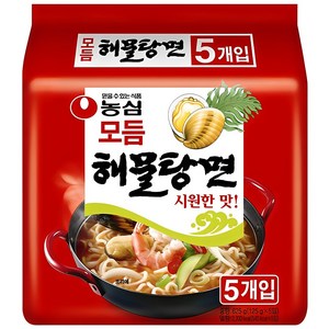 농심 모듬 해물탕면 125g, 5개