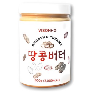 비소뉴 스무스 앤 크리미 땅콩버터, 500g, 1개