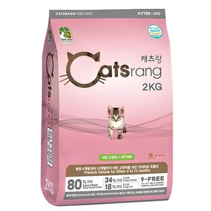 캐츠랑 키튼 고양이 건식사료, 닭+참치, 2kg, 1개