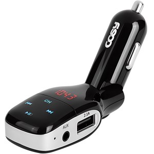 코시 유로 블루투스 카팩 FM USB2포트, AT3315BT, 블랙