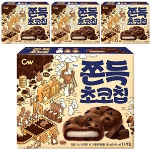 청우식품 쫀득초코칩, 240g, 4개