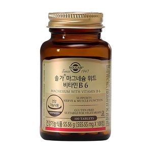 솔가 마그네슘 위드 비타민 B6, 100정, 55g, 1개