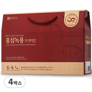 종근당건강 홍삼녹용 프리미엄, 30회분, 1.5L, 4개