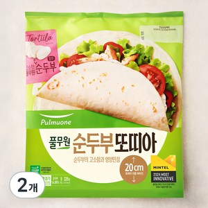 풀무원 순두부 또띠아 20cm 5입, 225g, 2개