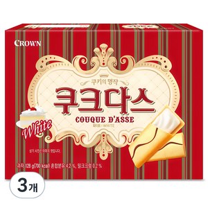 쿠크다스 화이트, 128g, 3개