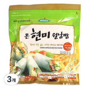 MORN 현미 월남쌈, 200g, 3개