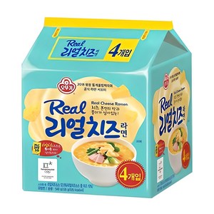 오뚜기 리얼치즈라면 135g, 4개