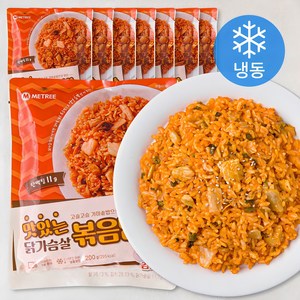 미트리 맛있는 닭가슴살 볶음밥 김치 (냉동), 200g, 8개