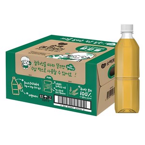 동원 순백 에코 보리차 무라벨, 350ml, 24개