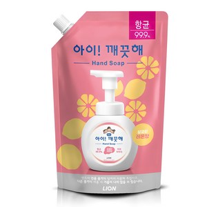 아이깨끗해 항균 폼 핸드솝 레몬향 리필, 600ml, 1개