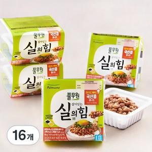 풀무원 국내산 콩 생나또, 49.5g, 16개