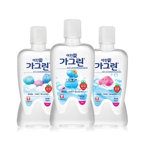 가그린 어린이용 구강세정제 딸기향 랜덤발송, 3개, 380ml