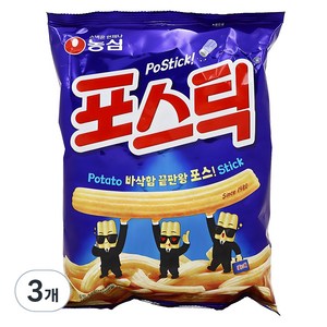 농심 포스틱 과자, 84g, 3개