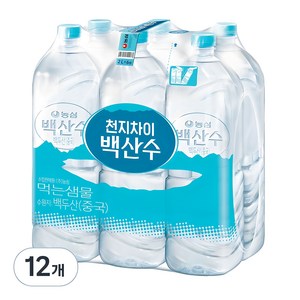 백산수 생수 무라벨, 2L, 12개