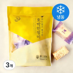 창억떡 부드럽고 쫄깃한 호박인절미 (냉동), 3개, 500g