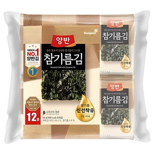 양반 참기름 김, 4.5g, 12개