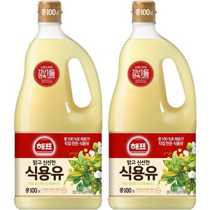 해표 콩기름 식용유, 1.8L, 2개