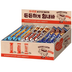 오리온 간식이필요해 든든하게 힘내바 단백질바 34g x 7p + 에너지바 40g x 7p + 핫브레이크 50g x 7p, 868g, 1세트